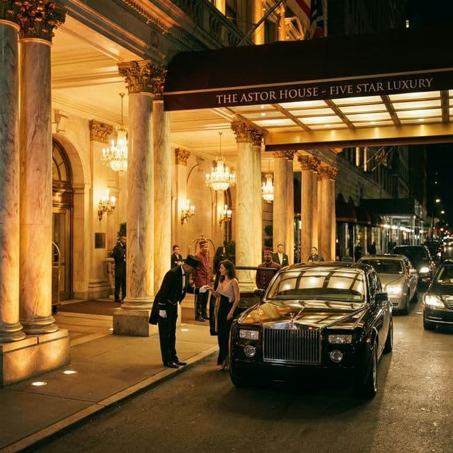 Hotel valet entrance